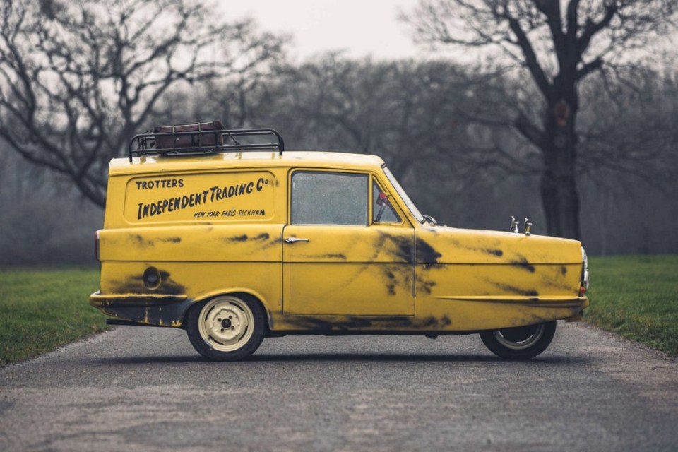 See SWNS story SWMRonlyfools. Calling all Del Boy wannabes, a car believed to have featured in Only Fools and Horses is up for auction. Classic Car Auctions say the iconic yellow Reliant Regal is thought to be one of the original half a dozen used in the popular 80s sitcom. They explain: "Coming from a private collector who has owned it since 2021, it was previously owned by John Mansfield of the BBC who also owned another example, which was successfully sold in 2017 for £41,625."