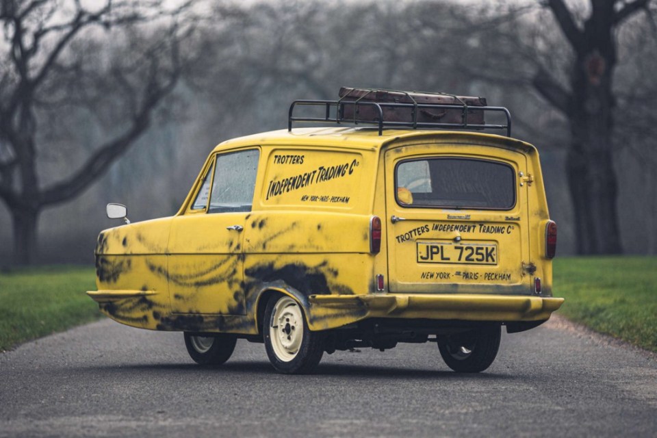 See SWNS story SWMRonlyfools. Calling all Del Boy wannabes, a car believed to have featured in Only Fools and Horses is up for auction. Classic Car Auctions say the iconic yellow Reliant Regal is thought to be one of the original half a dozen used in the popular 80s sitcom. They explain: "Coming from a private collector who has owned it since 2021, it was previously owned by John Mansfield of the BBC who also owned another example, which was successfully sold in 2017 for £41,625."