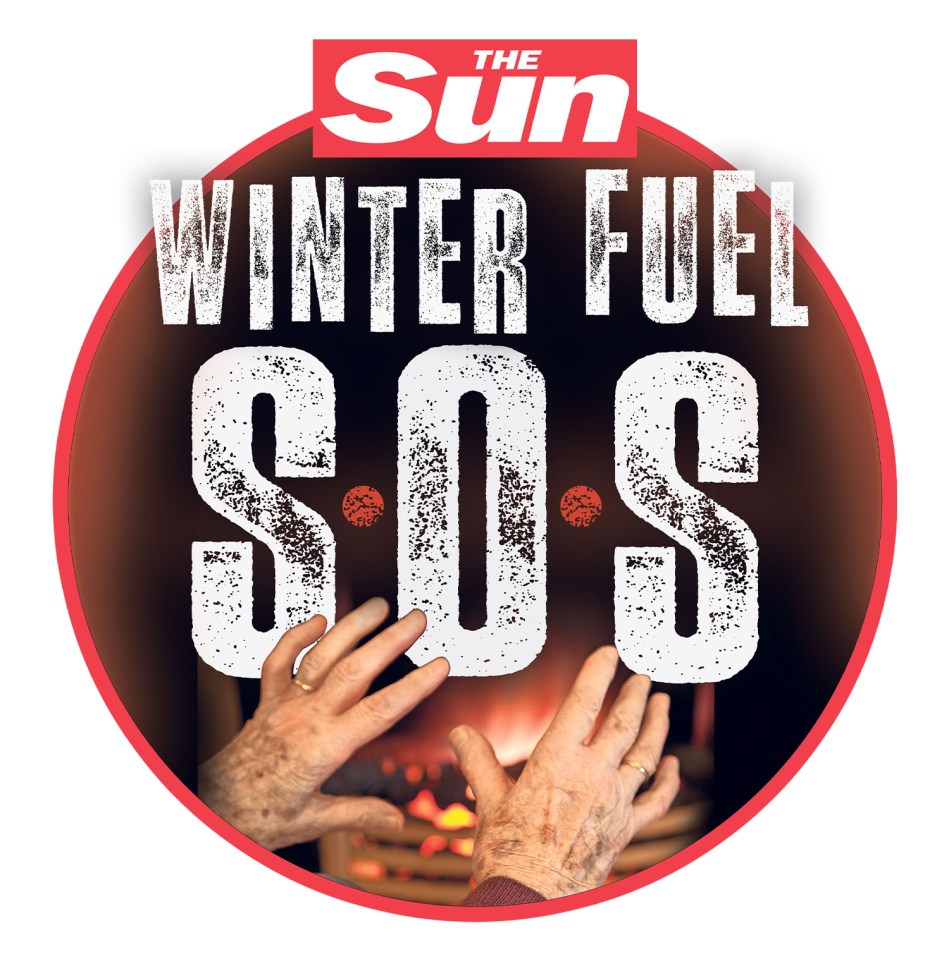 a sign that says winter fuel sos on it