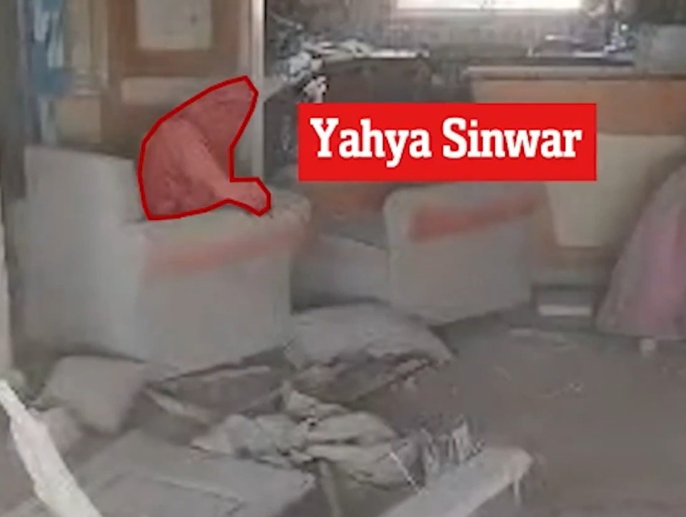 The IDF circled Sinwar in the footage taken moments before he died