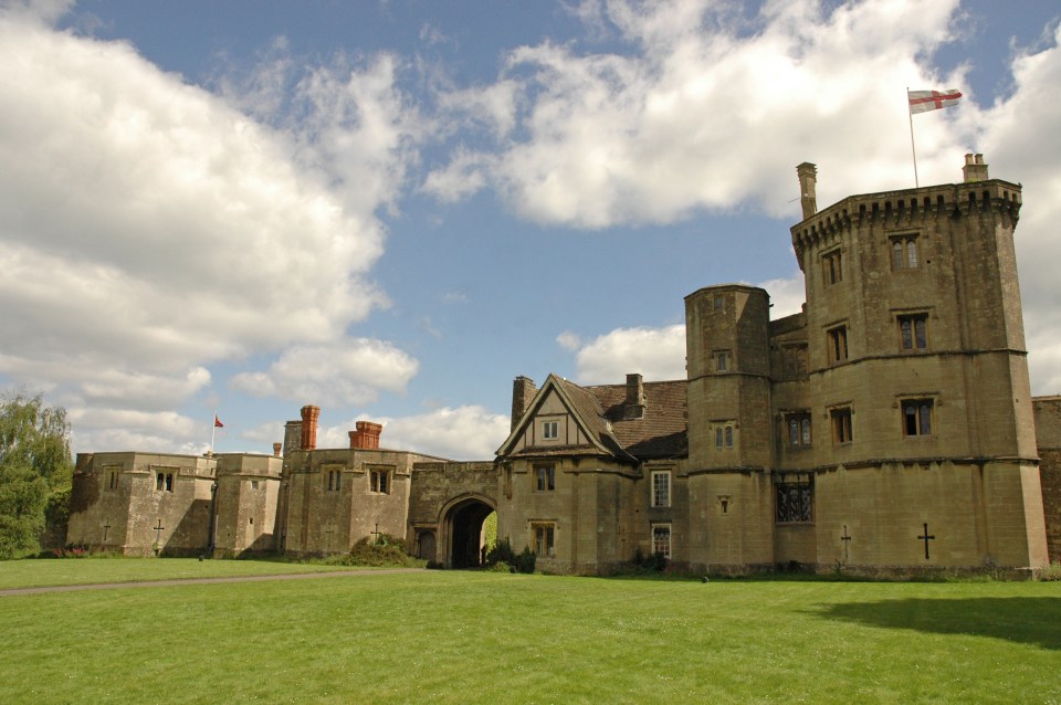 a castle with a flag on top of it