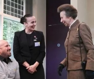 He shared a picture of them with Princess Anne