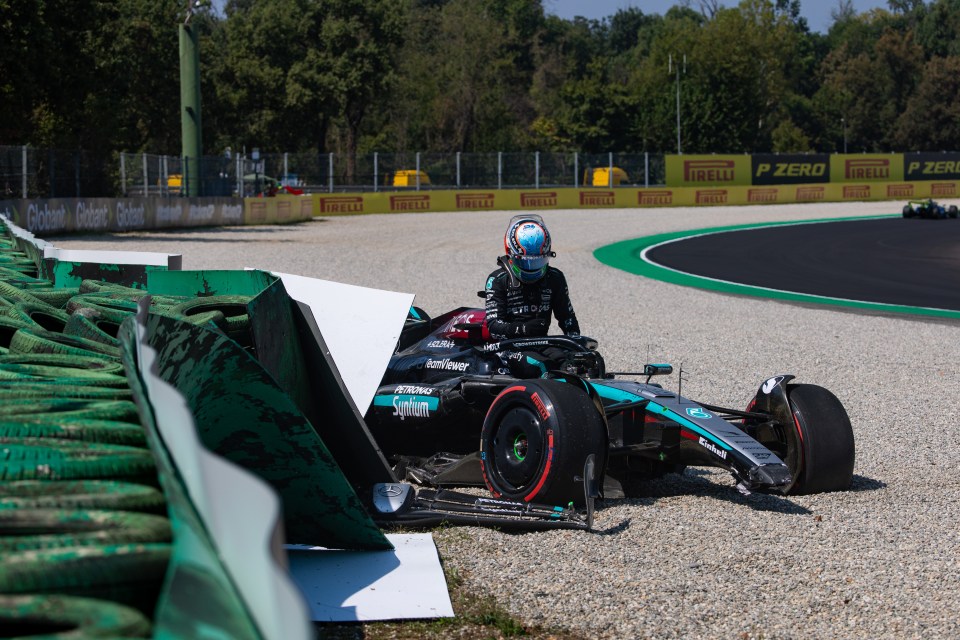 Antonelli crashed during qualification on his F1 debut last month