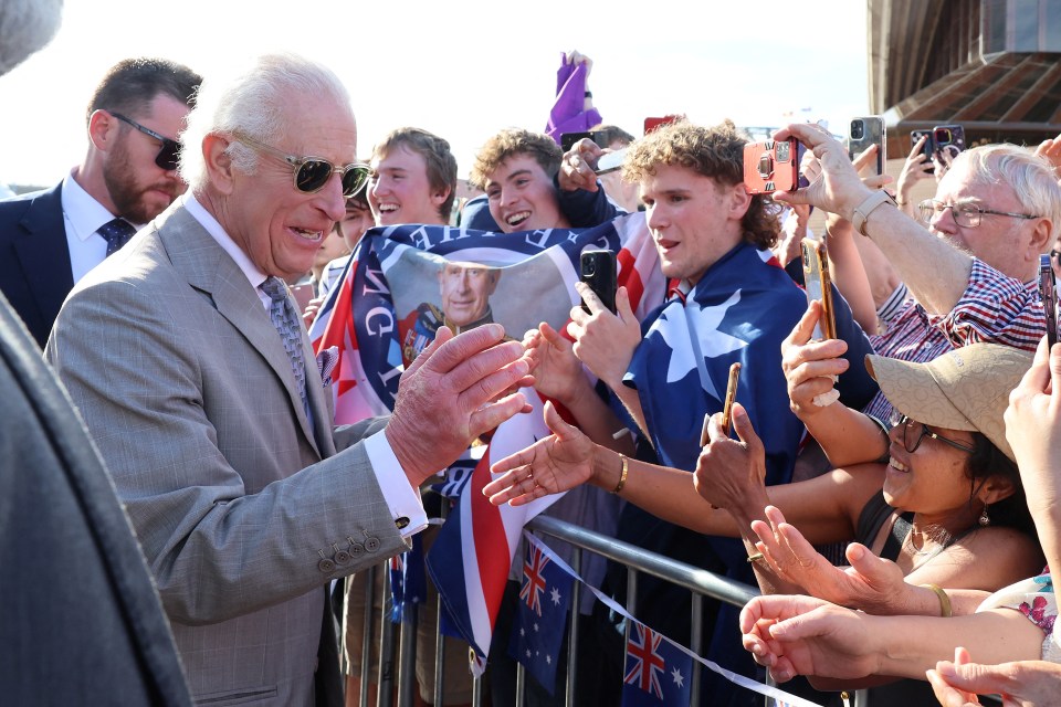 Over 10,000 people from across the country greeted the King at Sydney's iconic Opera House