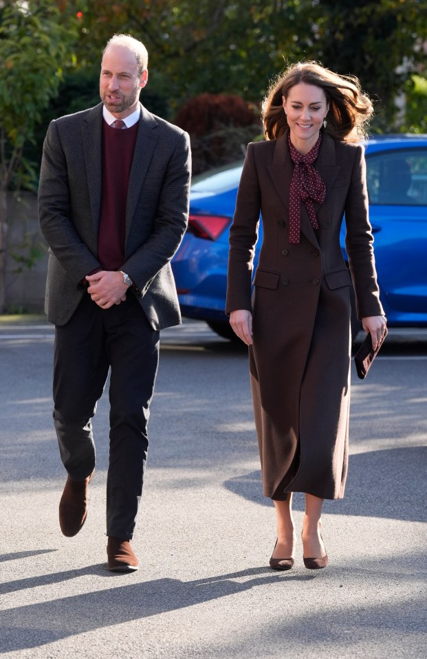 Both Prince William and Princess Kate looked very autumnal during the emotional pilgrimage