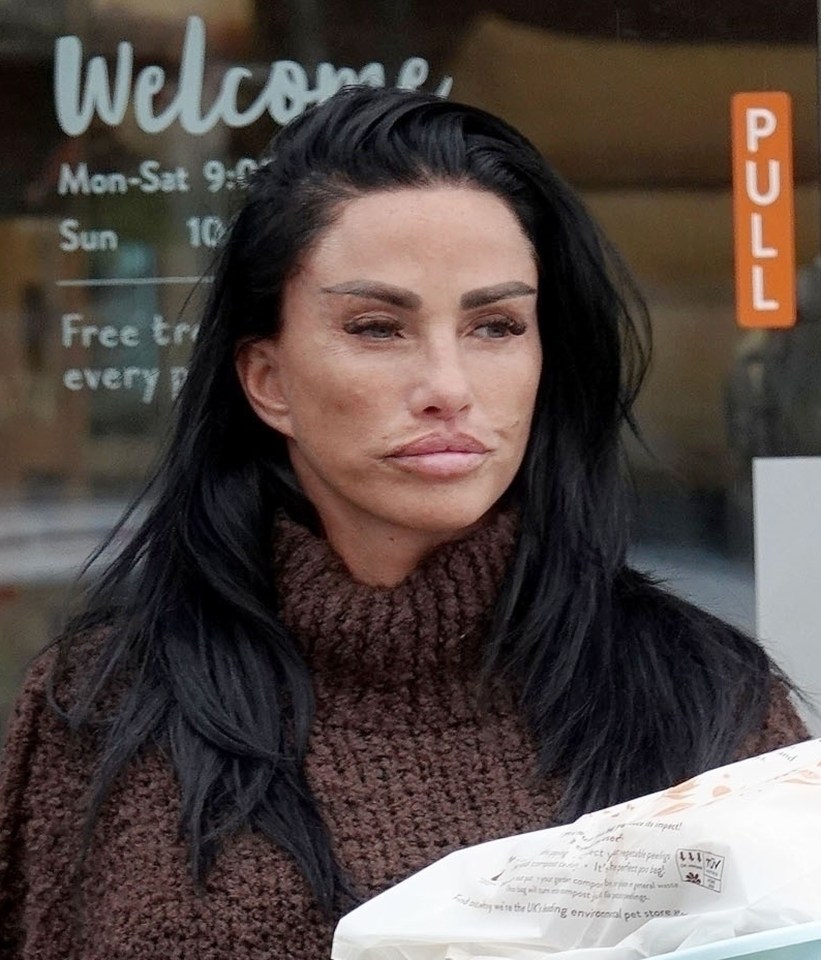 Katie Price showed off the results of her £10k facelift