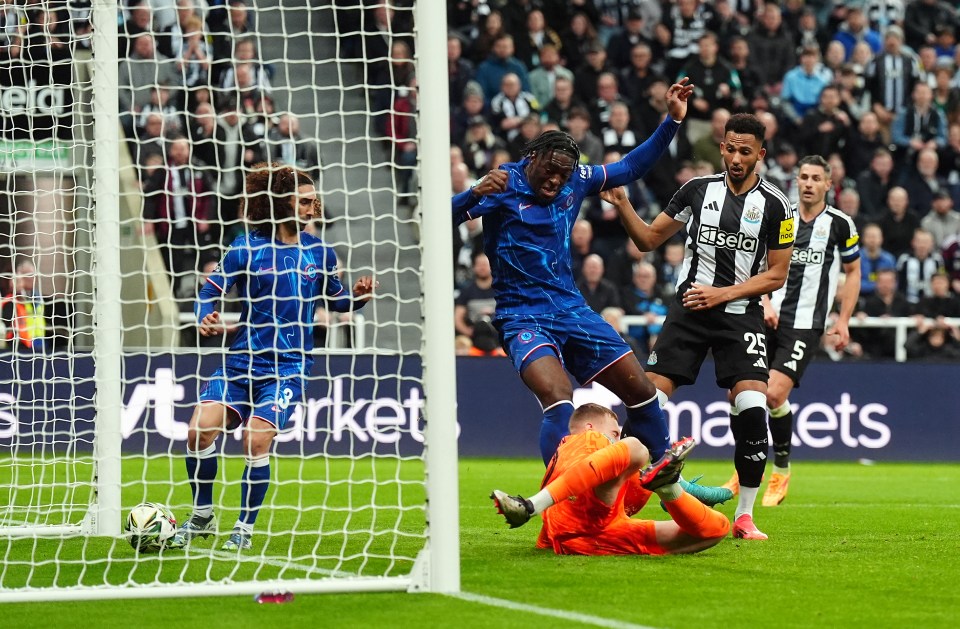 Axel Disasi scored a comical own goal to put Newcastle in control