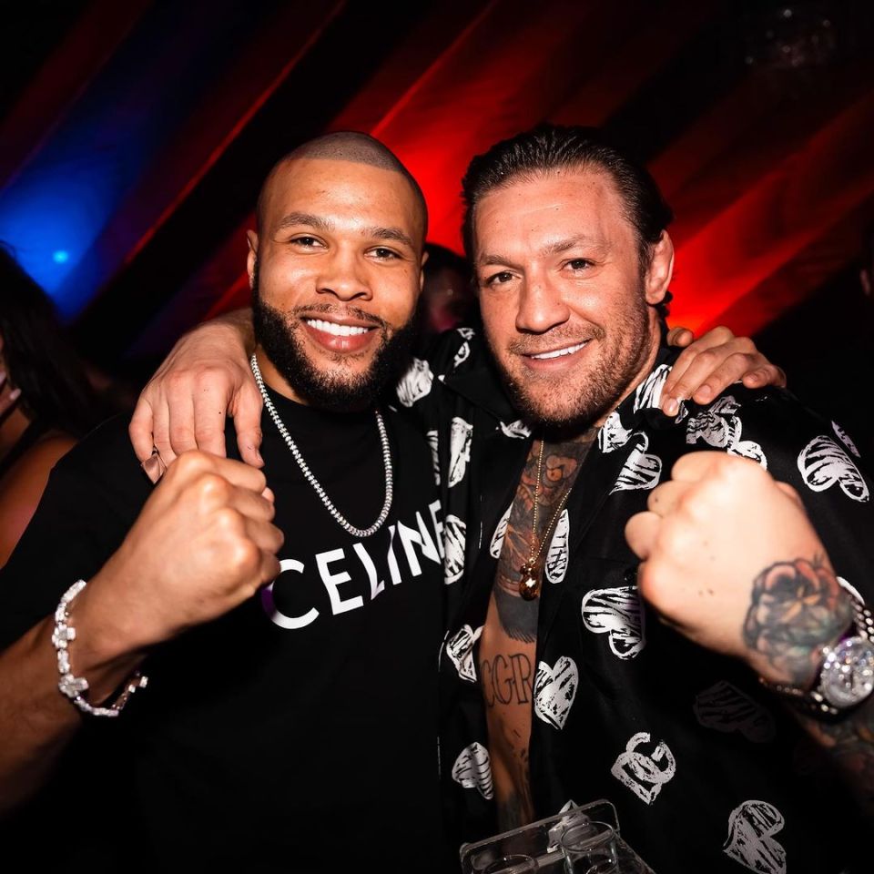 Chris Eubank Jr pictured with Conor McGregor