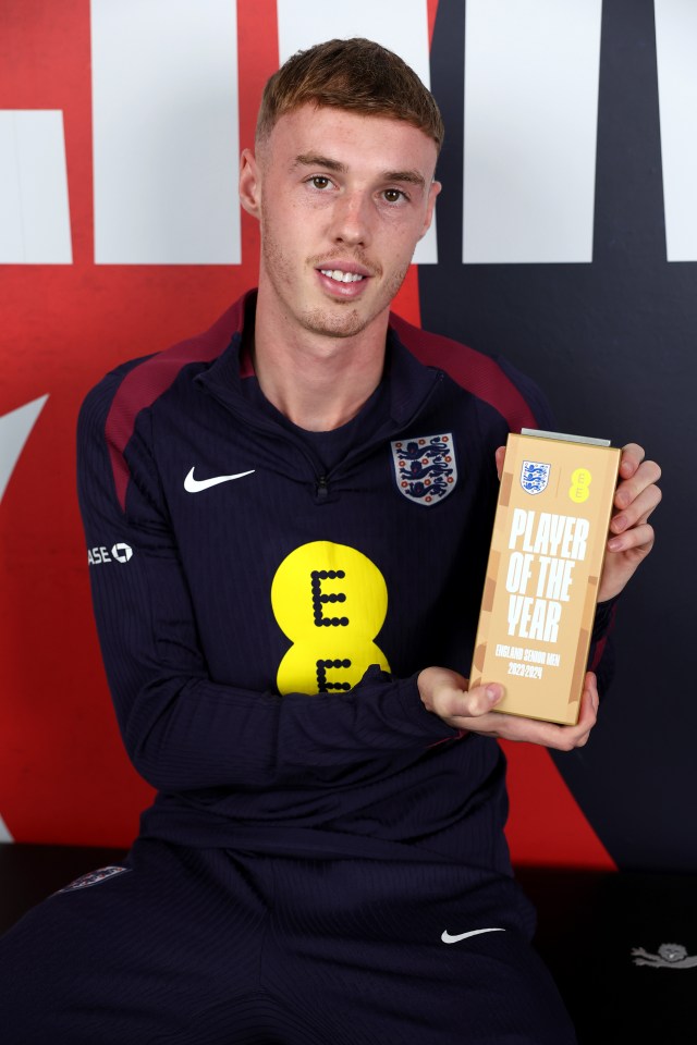 Cole Palmer took the Three Lions' individual award for 2023-24