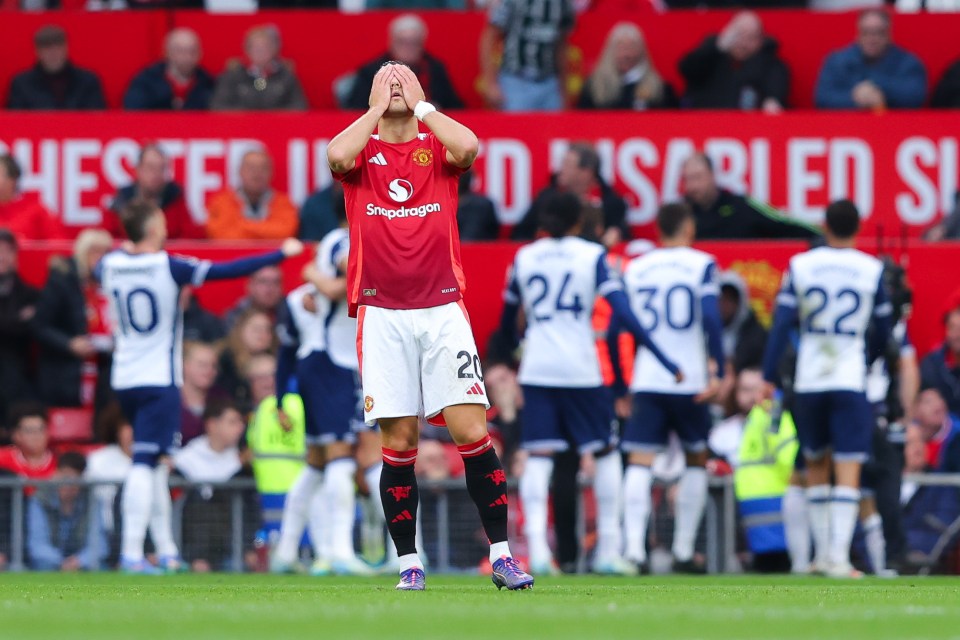 Manchester United were thrashed 3-0 by Tottenham at Old Trafford on Sunday