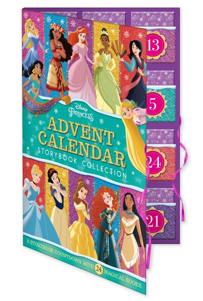 a disney princess advent calendar with 24 magical books