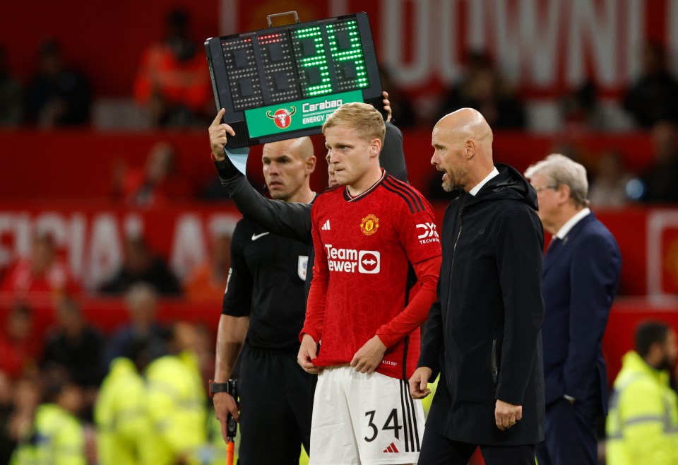 Donny van de Beek scarcely played for United under Erik ten Hag