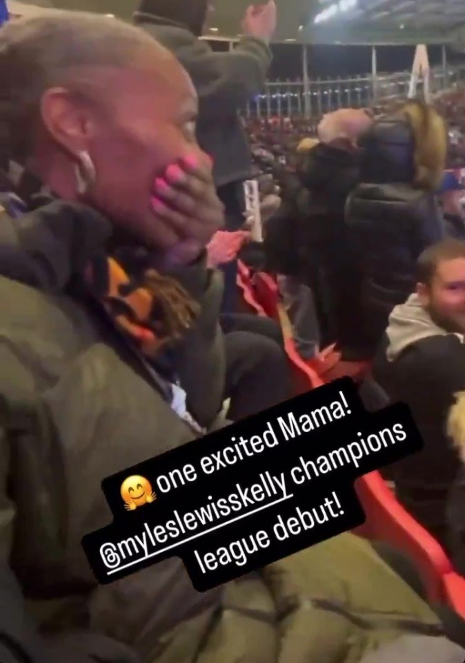 She could not believe he was about to make his Champions League debut