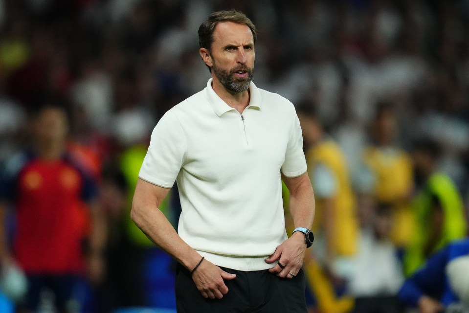 a man in a white shirt stands on a soccer field