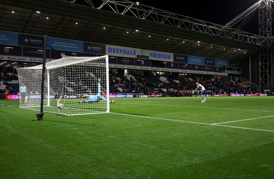 Greenwood scoring for Preston in the epic shootout win over Ful