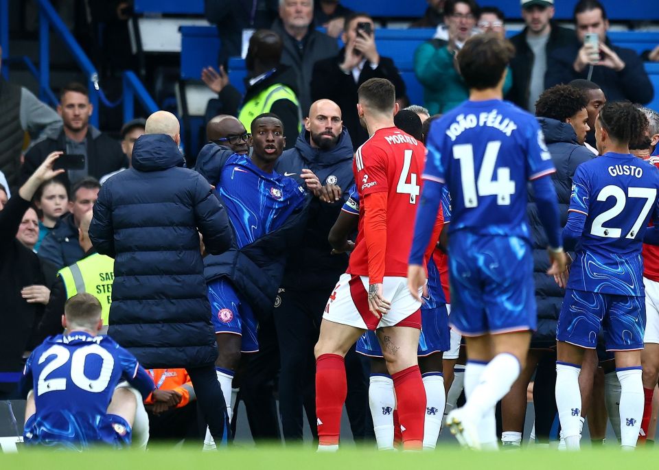 Jackson confronted Morato during the touchline melee