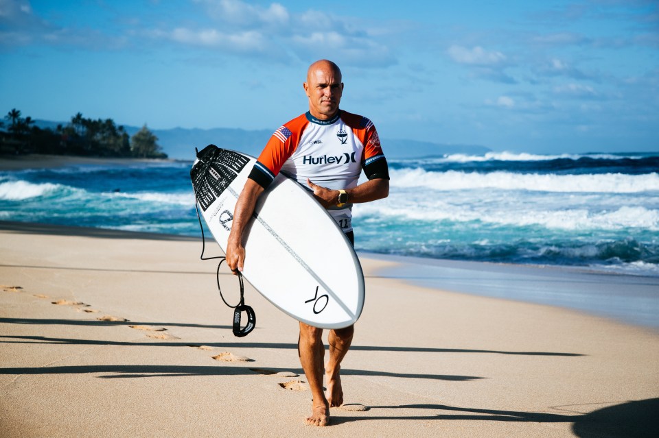 Eleven-time WSL Champion surfer Kelly Slater