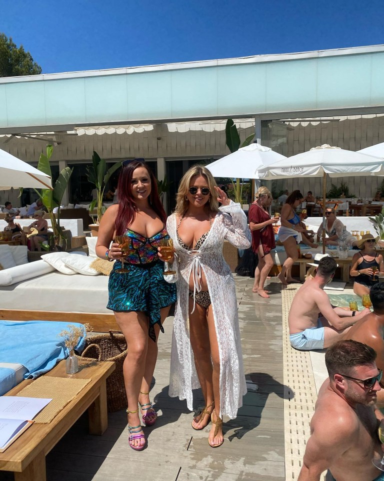 Emily, pictured here with her sister Martha, regularly holidays with her family and looks incredible in the Instagram photos she shares with followers