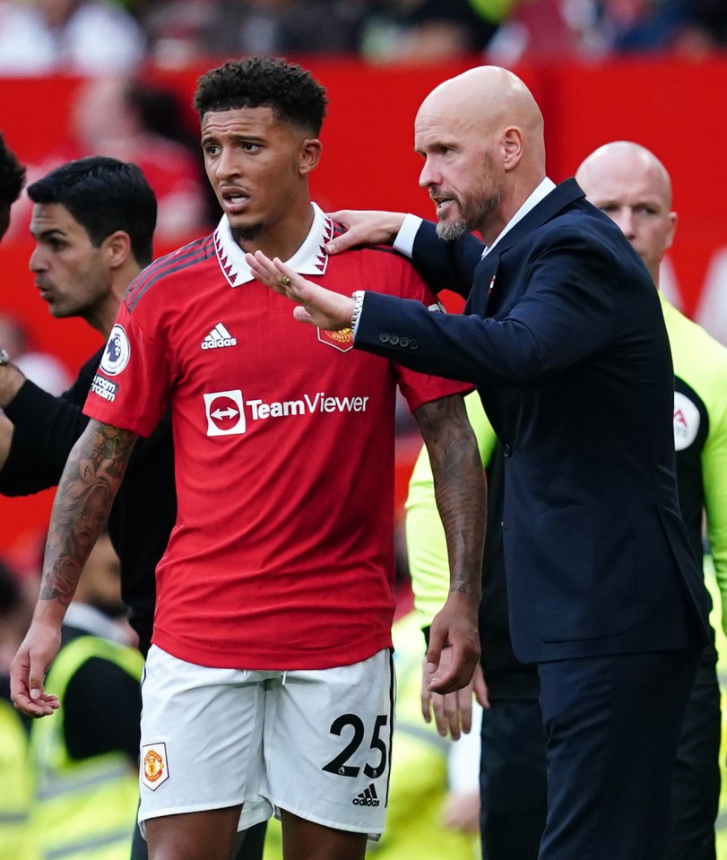 Sancho fell out with Man Utd boss Erik ten Hag before his move to Chelsea