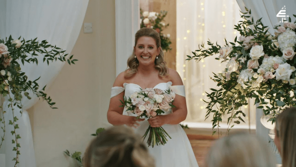 Emma on her wedding day, looking every inch the definitive bride