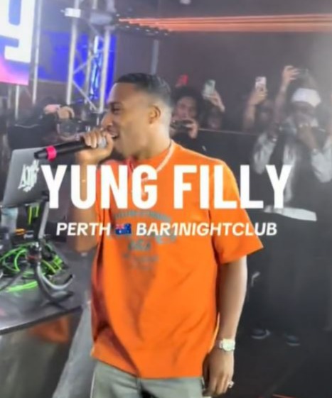 yung filly performs at perth bar 1 nightclub