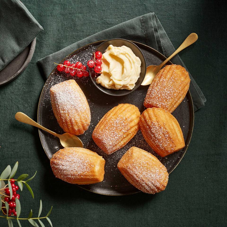 Brandy Butter Madeleines with whipped brandy butter