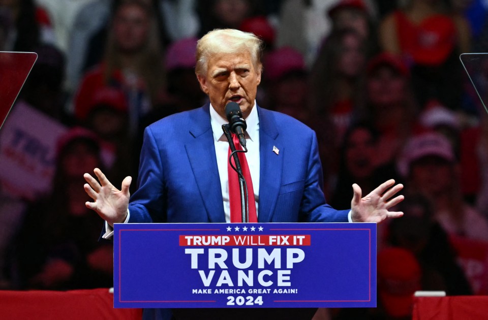 Donald Trump addresses the massive crowd at New York's iconic Madison Square Garden