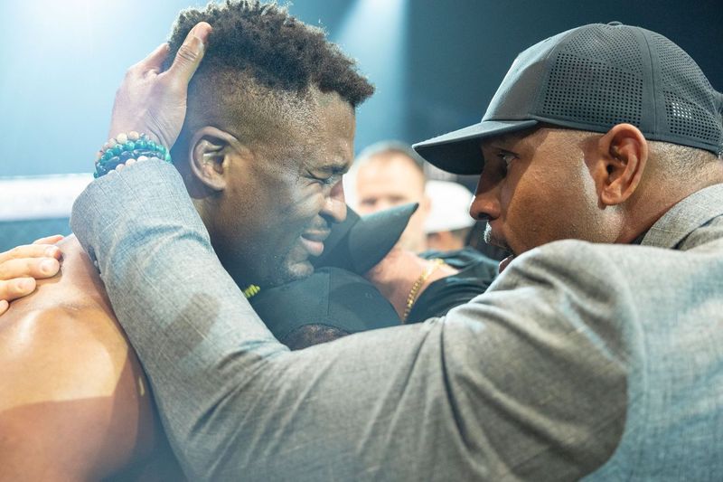 Francis Ngannou was emotional as he dedicated his win to his late son