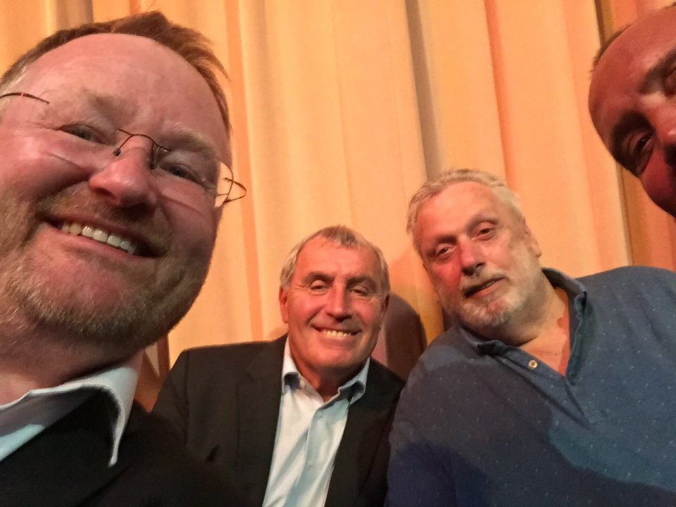 He was pictured with record-breaking England goalkeeper Peter Shilton at a charity event in 2019