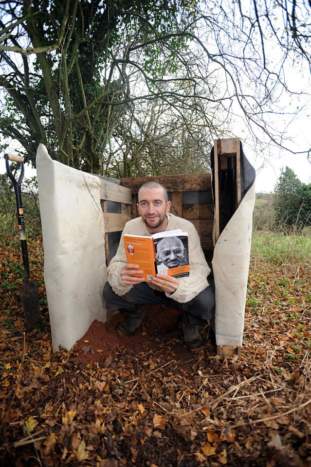 He used to look in newsagents' bins for leftover paper that he could use as loo roll