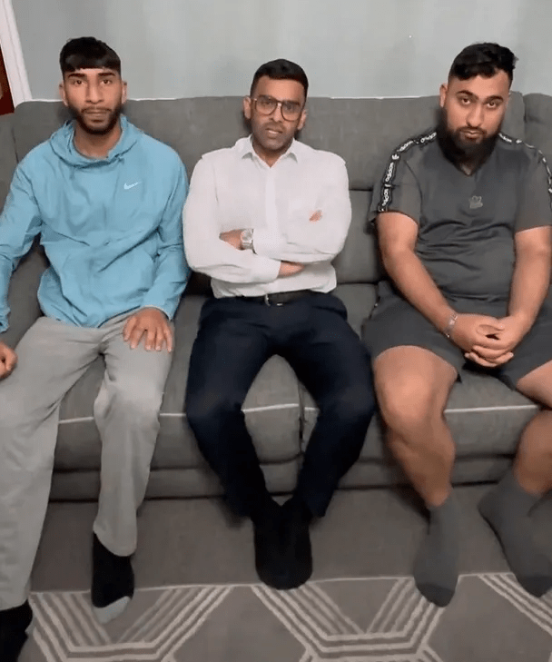 Two of those were identified in the video as Fahir and Muhammad - seen here with lawyer Akhmed Yakoob