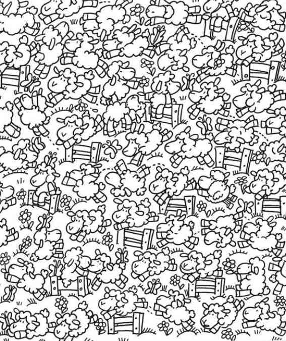 Only the best problem solvers can spot the hidden chick in this image