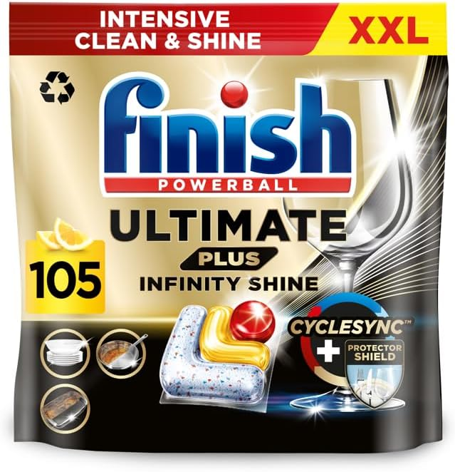 A mammoth 105-pack of Finish Dishwasher Tablets has been reduced to just £14.99 this Prime Day