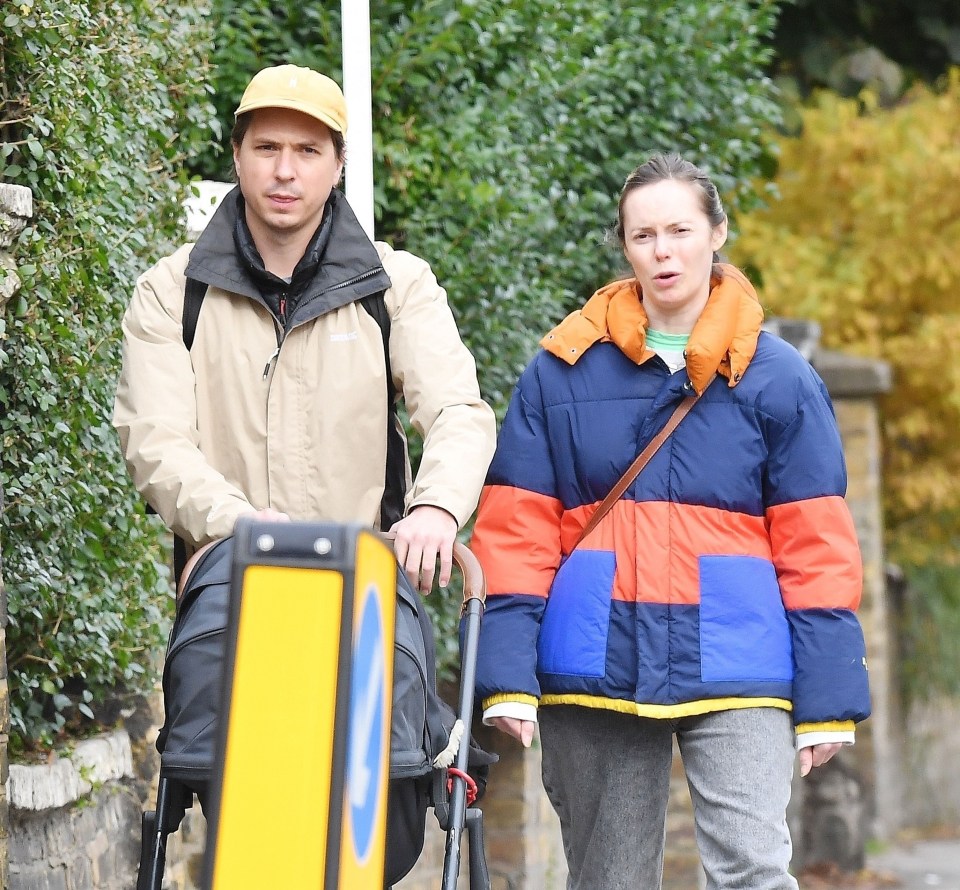 Inbetweeners stars Joe Thomas and Hannah Tointon have been spotted with their baby out in London