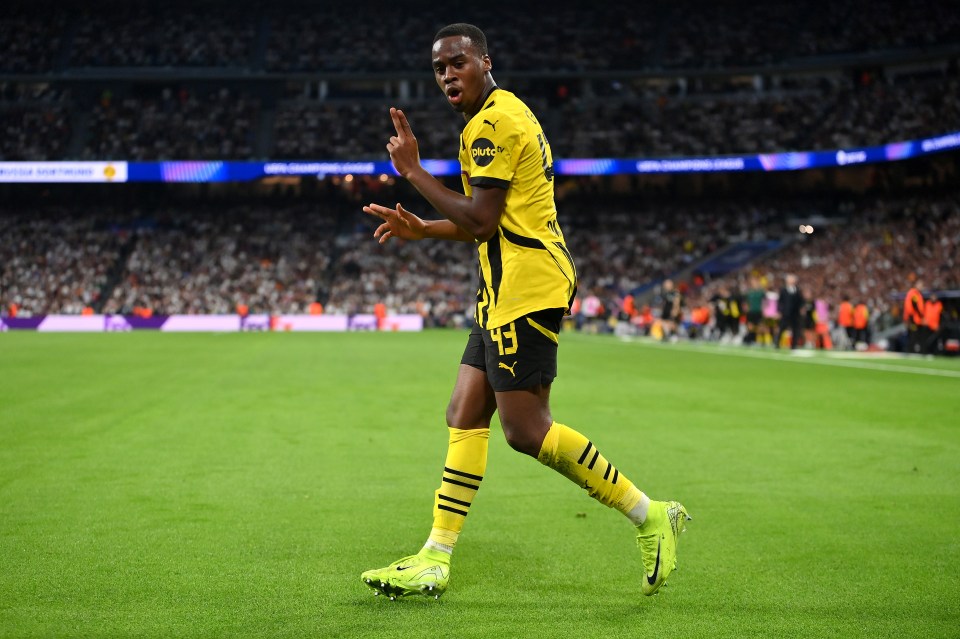 Jamie Bynoe-Gittens scored for Borussia Dortmund