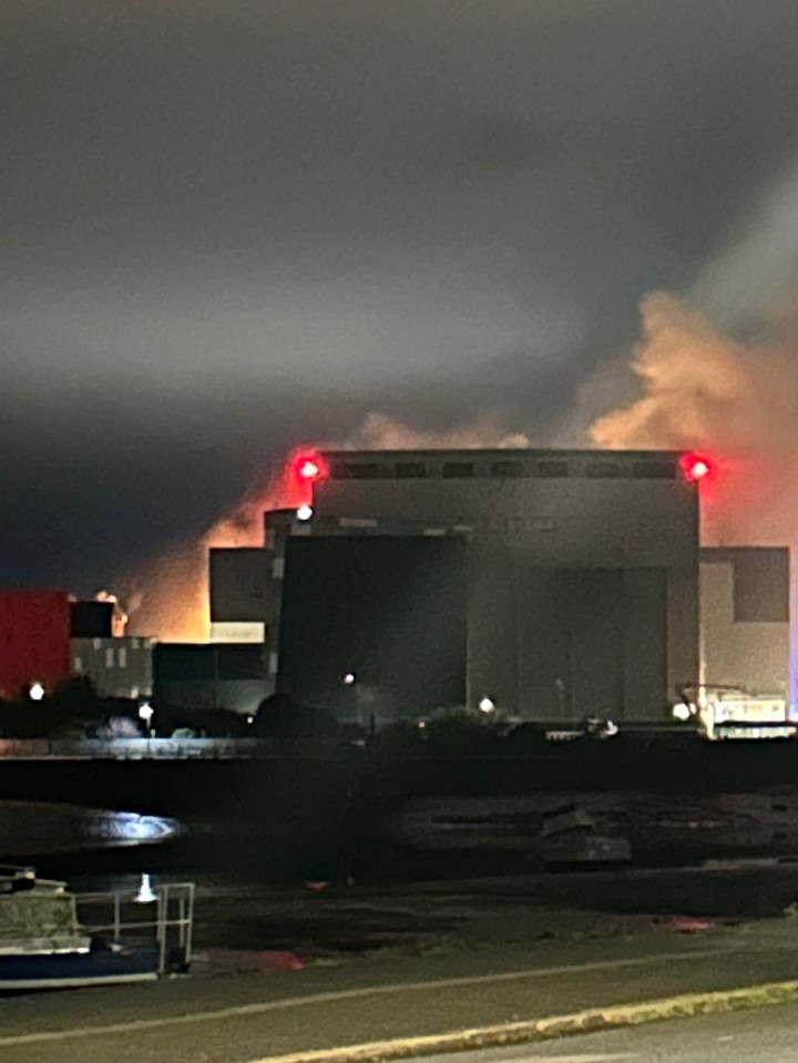 The fire at BAE Systems’ Barrow-in-Furness shipyard in Cumbria