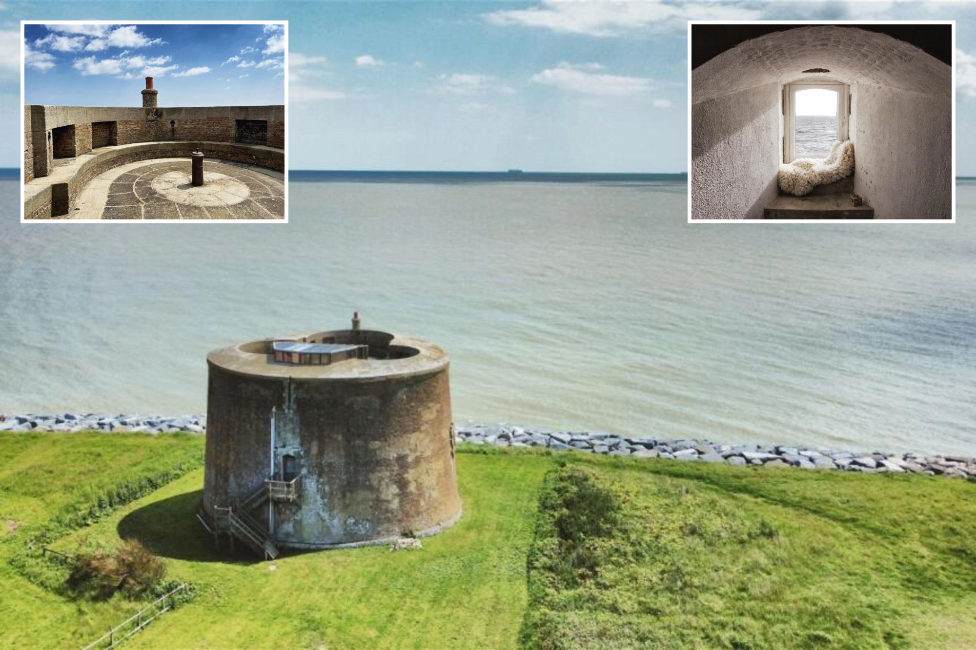 A World War 2 gun tower in Suffolk is for sale