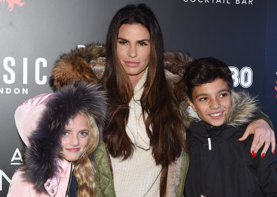 Junior and Princess with their mum Katie Price