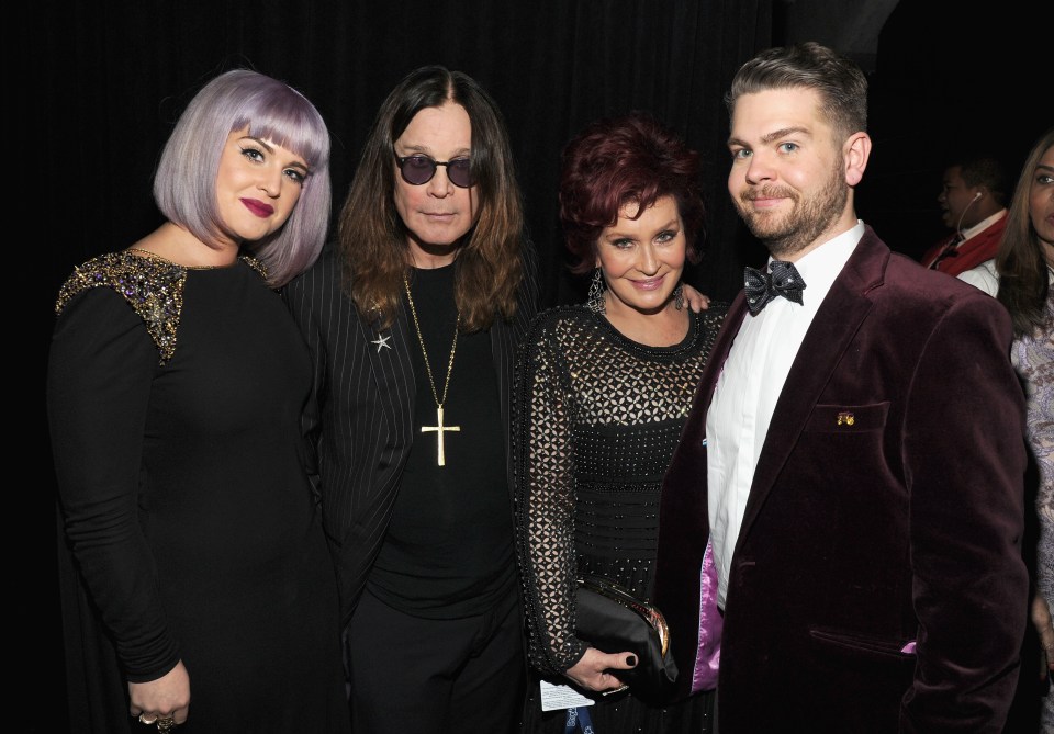 Ozzy and Sharon with their kids Kelly and Jack in 2014