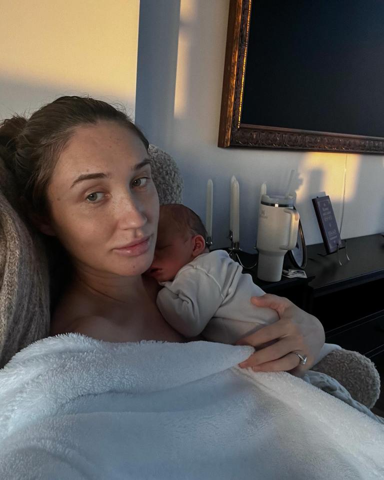 Megan McKenna shares her first night home with baby Landon