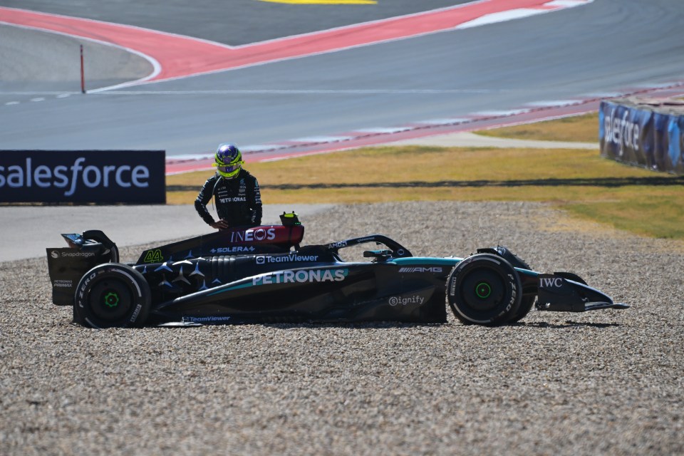 Lewis Hamilton's body language says it all as he exited the US GP early