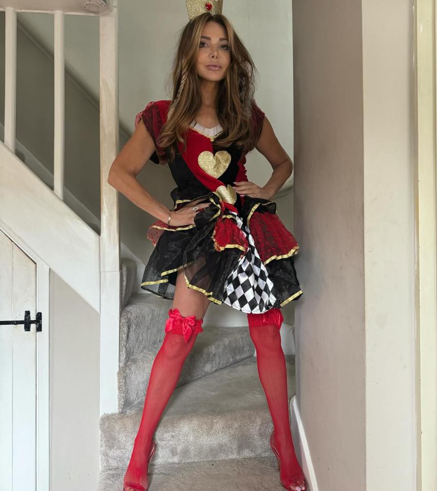 Lizzie Cundy raced pulses with her Queen of Hearts costume