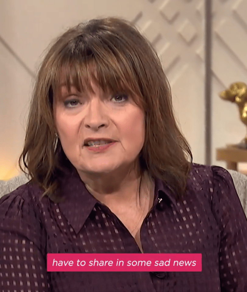 Lorraine Kelly revealed a member of her Change and Check campaign choir has sadly died