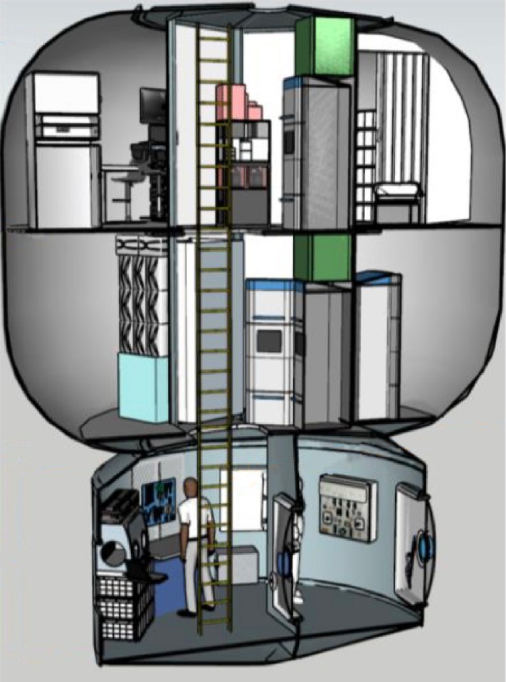 The three-storey structure is expected to have an aluminium base and two upper decks inside an inflatable area