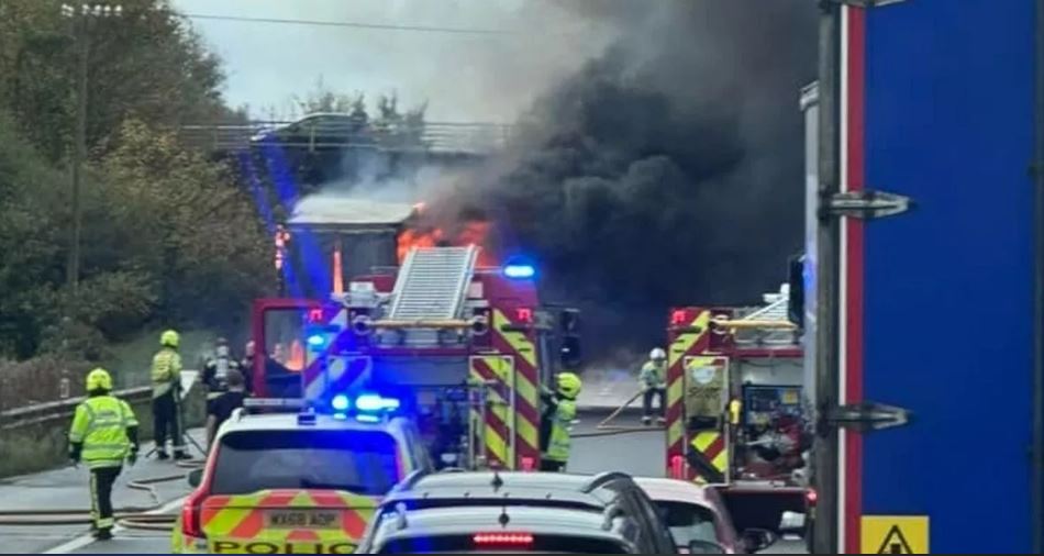 The lorry was carrying milk powder and diesel