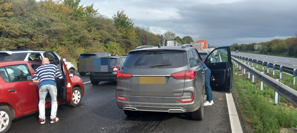 Tailbacks are reaching back around four miles