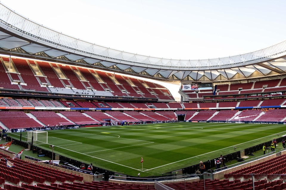 an empty soccer stadium with a sign that says ' allianz ' on it