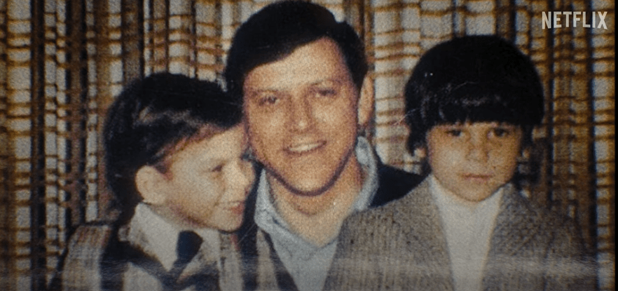 a man and two children pose for a picture with netflix written on the bottom