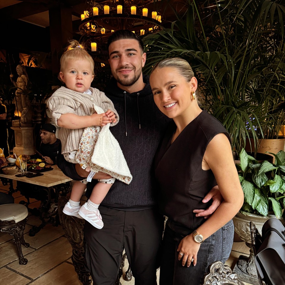 Tommy with his daughter Bambi and ex-girlfriend Molly-Mae Hague