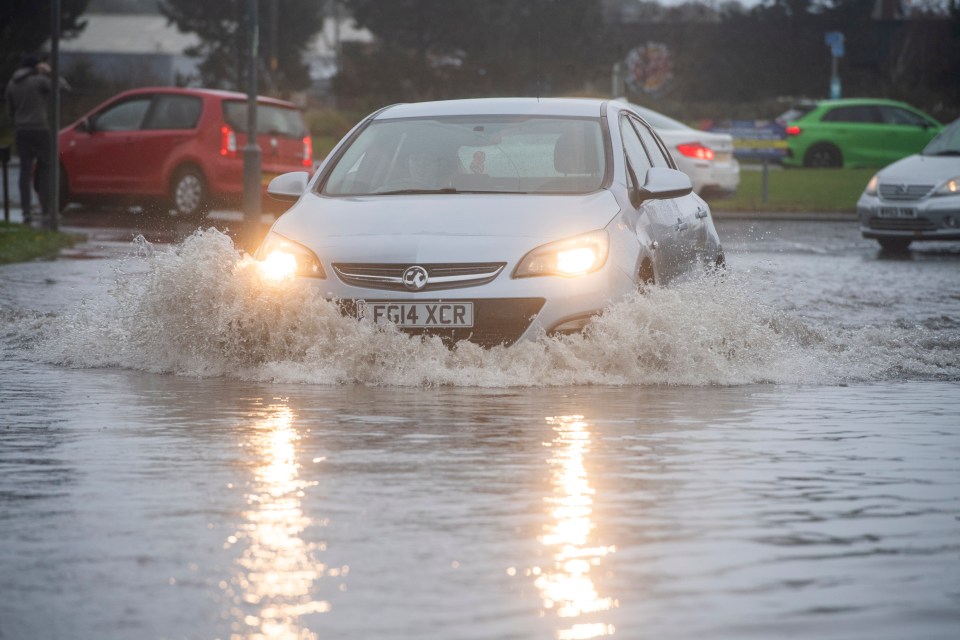 Morning commuters battle flood waters in Hartlepool